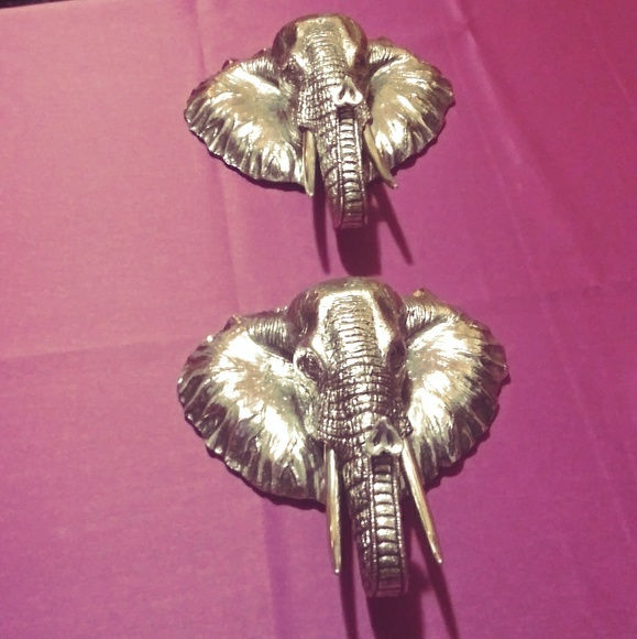 Other - Two Silver Elephant Sconces